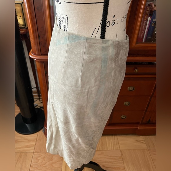 $1995 RALPH LAUREN BLACK LABEL  LAMB-SUEDE WRAP-AROUND WOMEN PENCIL SKIRT SZ:2 - Picture 5 of 8
